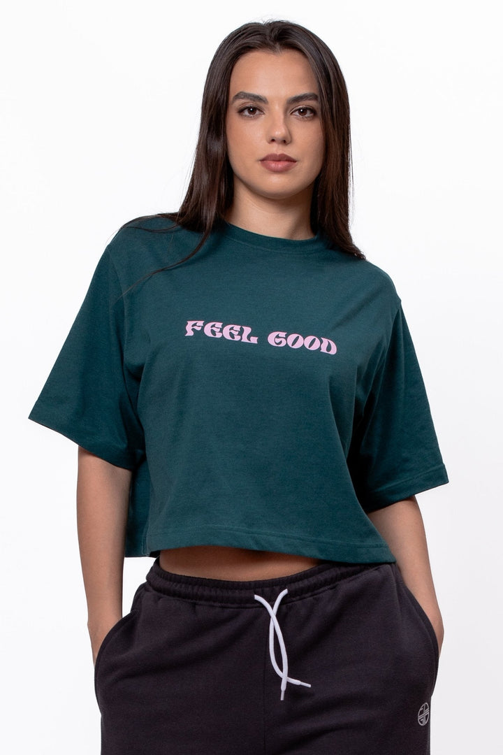 BreatheEasy Cropped T-Shirt June Bug - FLGD