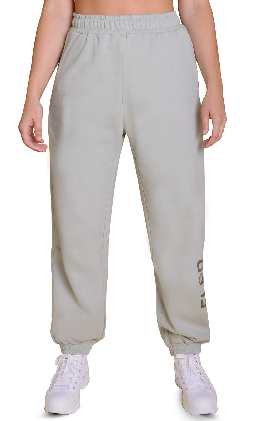 Free Spirit Women's Oversized Jogger Sweatpants Muted Moss - FLGD